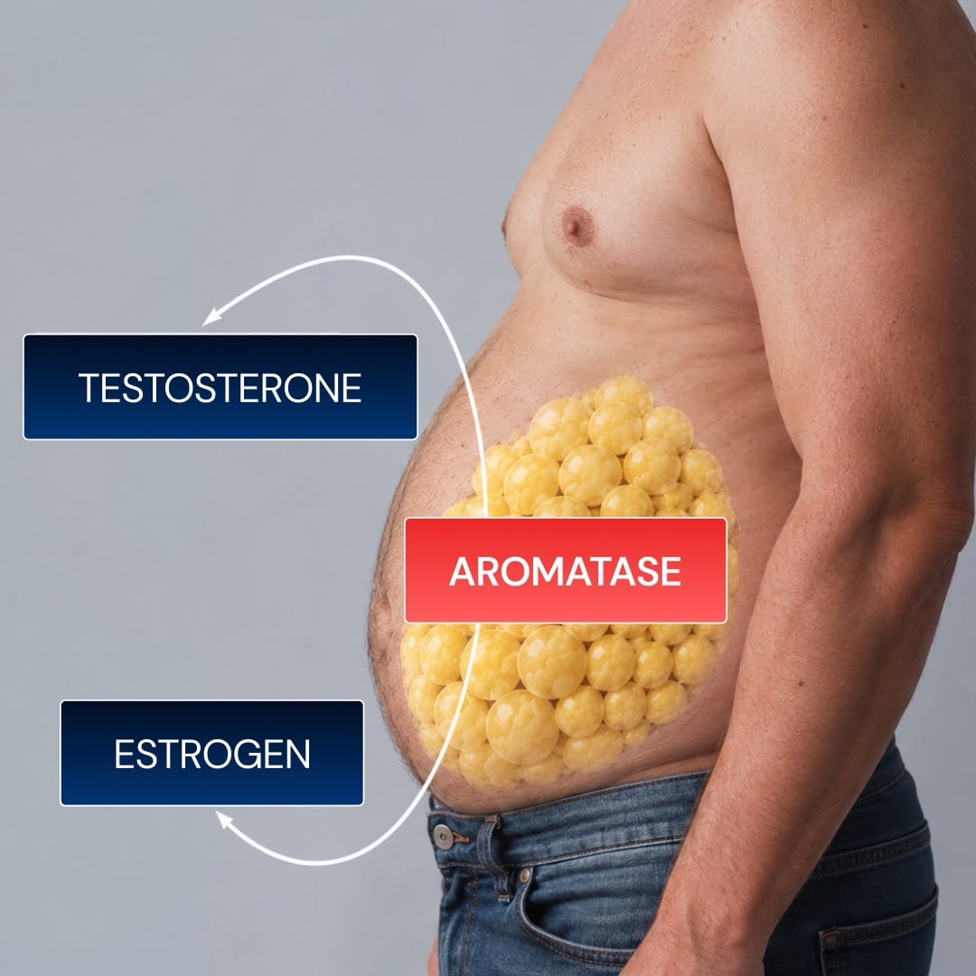 YOUR BELLY FAT IS THE FACTORY GROWING YOUR CHEST