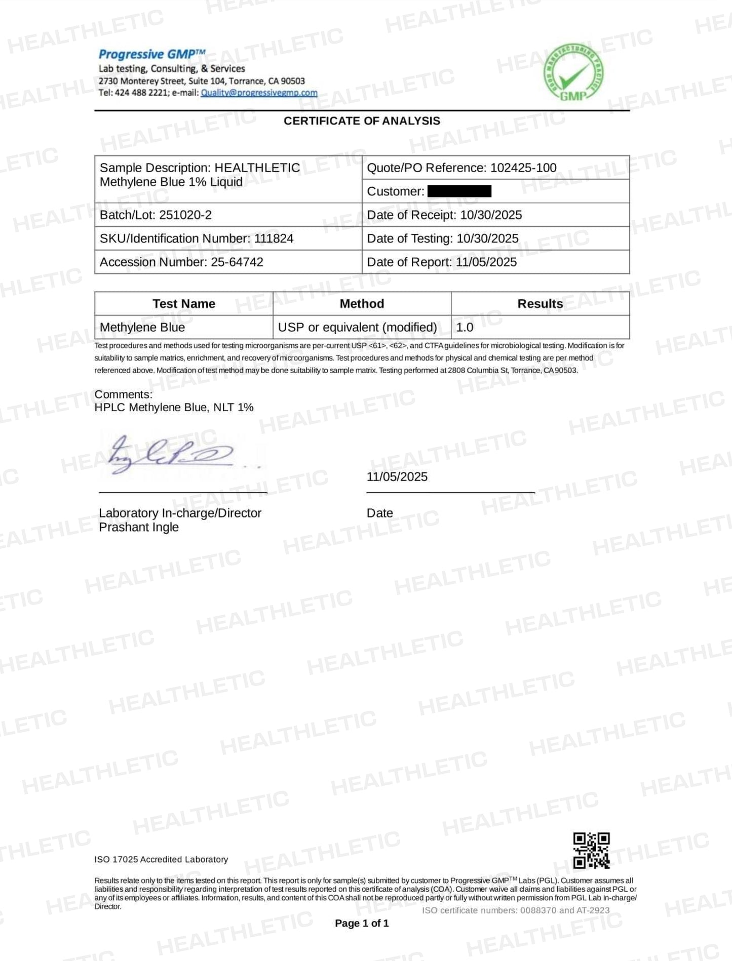 Black Friday Special - 66% OFF - Ultimate methylene blue 1% 30mL (1.0 oz)