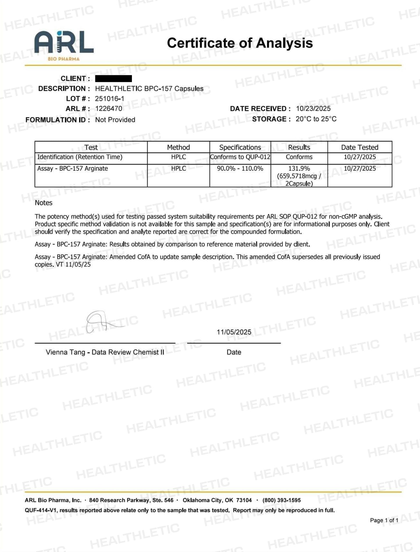 Body Protection Compound (BPC-157) | VIP 6+6 Black Friday Deal