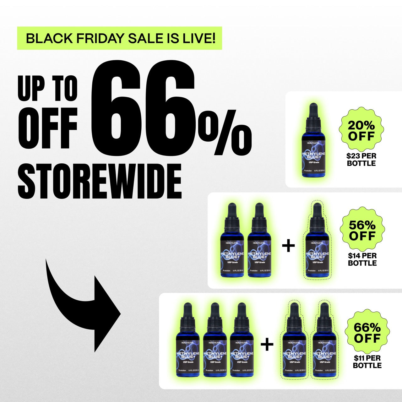 Black Friday Special - 66% OFF - Ultimate methylene blue 1% 30mL (1.0 oz)